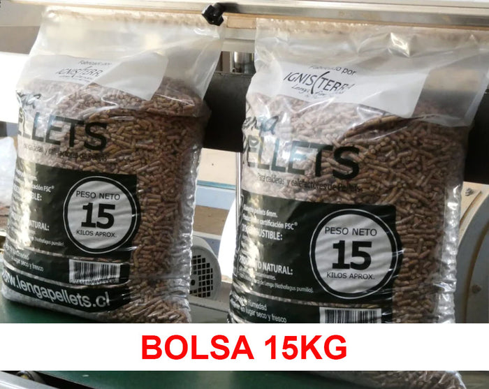 BOLSA 15 k. PELLETS LENGA SOLO RETIRO EN TIENDAS (POR CADA COMPRA DE 10 BOLSAS, TE REGALAMOS 1)