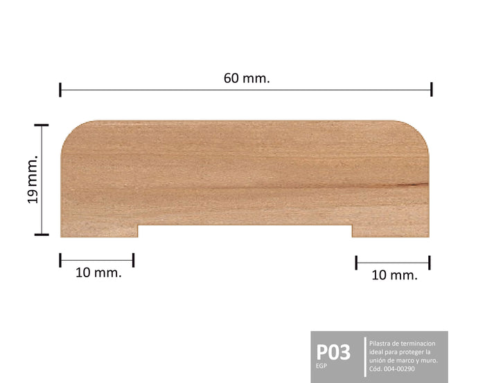 PILASTRAS DE TERMINACION (3 PIEZAS)